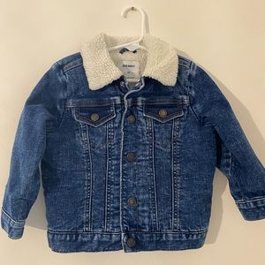 3T Old Navy denim jacket Sherpa lined
